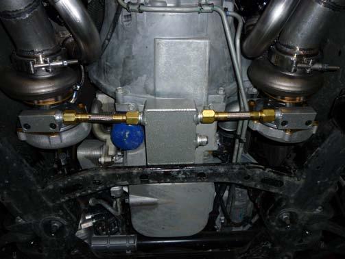 33. Installing oil drain assembly and hoses- the drains are shipped preassembled with the exception of the drain plates. You ll need to install the drain hose onto the passenger oil drain plate first.
