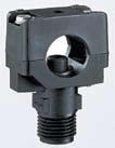 Hose Shank Nozzle Bodies For Operating Pressures up to 125 PSI (9 bar), stainless steel, and Celcon /stainless steel hose shank nozzle bodies. Features 11/169-16 TeeJet threaded outlet.