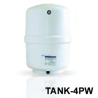 Storage Tanks for R.O. Systems PP Storage Tanks pressurized storage tank for treated water; white colour; connection ¼ NPT; min. operating pressure 1 bar.