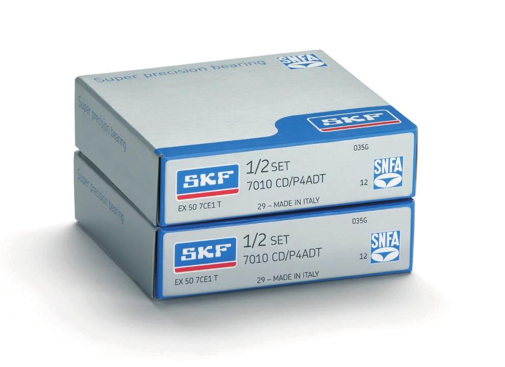 Packaging SKF-SNFA super-precision bearings are distributed in dual branded boxes ( fig. 6). The boxes are marked with both the SKF and SNFA bearing designations.
