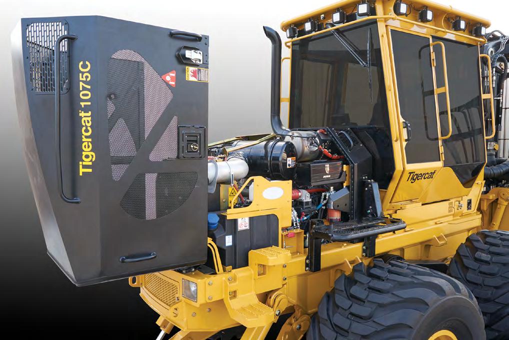 No add on guarding is required. Tigercat forwarders are equipped with a unique centre section.