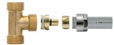 System KAN-therm Push Platinum - Technical information KAN-therm brass male thread connector Female steel connector do not embed them in a floor.