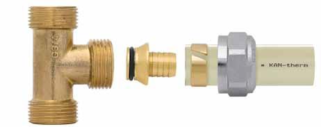 System KAN-therm Push Technical information Eurocone adapters for PE-RT and PE-Xc - Ø12-25 mm pipes Eurocone adapter are a version of screwed joints.