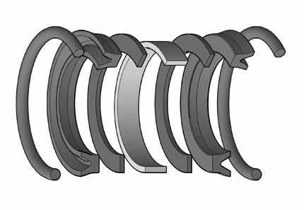 126 PARKER Piston Kits 2ML Cylinders Nitrile PARKER 2 NBR O-ring Head Seals 2 NBR U-seals 2 URE Back-up Rings 1 Nylon Wear RIng Rod Dia. Kit # 1-1/2 PKH-PK1502ML01 $31.
