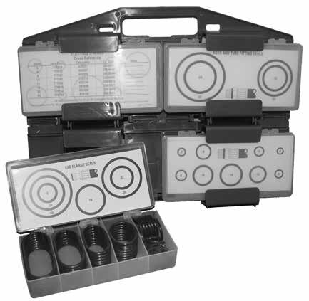005 5 This kit contains 35 seals in 7 popular sizes for SAE J518 4-Bolt code 61 and code 62 split flanges. Part Number: O-R FITTING KIT : $130.