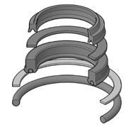 39 HYDRO-LINE N5 Series Rod Kits N5 Cylinders Urethane Urethane Fluorocarbon 1 XNBR Wiper 1 URE U-seal 1 PTFE Back-up Ring 1 NBR O-ring Rod Dia.