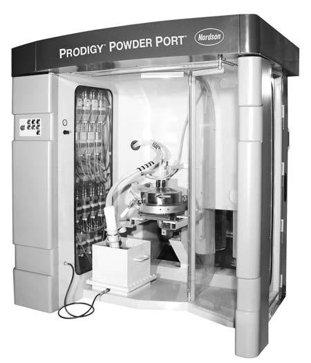 4 Prodigy Powder Port Feed Center Description The Prodigy Powder Port is a powder feed center expressly designed for use in Prodigy Powder Coating Systems.