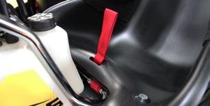 bucket seat, adjustable pedals, and adjustable steering wheel height: Integral