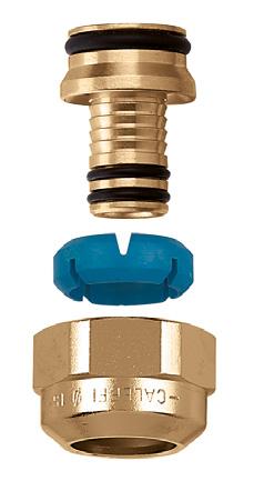 To use these new fittings correctly, the multi-layer pipe must be calibrated with a Caleffi 679 series gauge before use.