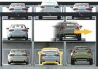 Parkonfor 111 M. Multigrid system = min. 2 grids (for 5 cars), max. 10 grids (for 29 cars) Standard: Car weight max. 2.200 kg, wheel load: max. 550 kg Option: Car weight max. 2.800 kg, wheel load: max.