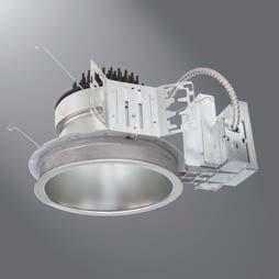 DESCRIPTION 8-inch LED recessed wide downlight specially designed for LED technology. Two-stage reflector system produces smooth distribution with excellent light control and low aperture brightness.