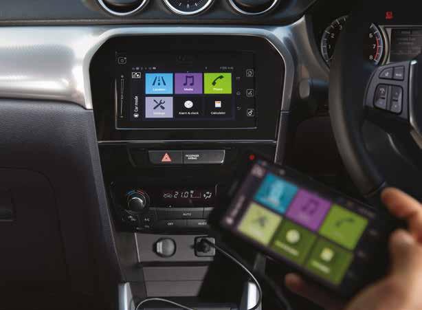 THE FUTURE IS HERE The Vitara has a Bluetooth hands-free phone connection and DAB digital radio as standard, but if tech s your