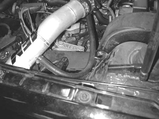 clamp. Adjust the inlet pipe and filter to ensure that it does not contact the vehicle at any point.