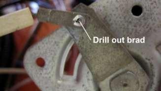 1480. Drill out the brad on the pocket lever