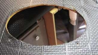 1496. Remove the back cover of the rear seat with a