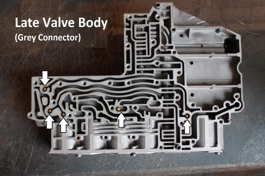 the upper half of the valve body.