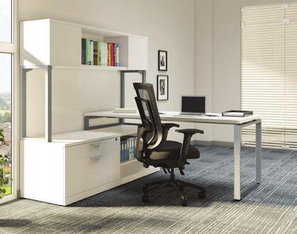 Optional Privacy Panels from 99 E10 Dual Workstation (2 Shown) 72 x 142 x 30 D Work Surface 848 each Options As Shown: Wall mounted storage