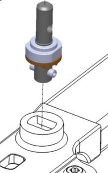 Rotate mounting post 90 or ¼ of a turn and tighten the post nut by hand, securing the post in position.