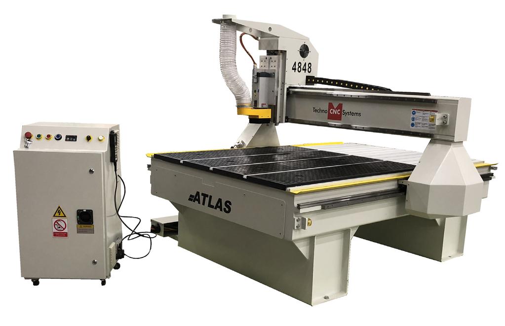 ATLAS SERIES CNC ROUTER The Atlas Series CNC Router is manufactured using the highest quality industrial grade CNC router components with all steel construction, a 7-1/2 gantry clearance, and 11-1/2