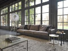 Sofa LANCASTER 4LAN206 cm 300 with structure in leather cat. Lusso art. Quero col.