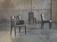 2 x BELL armchair 3 x BELL chair in leather cat. Lusso art. Sherwood col.