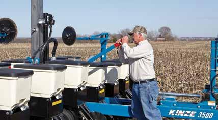 16 SPLIT ROWS SPLIT ROWS PLANT NARROW ROWS Achieve improved seed placement accuracy with a Kinze split row planter.