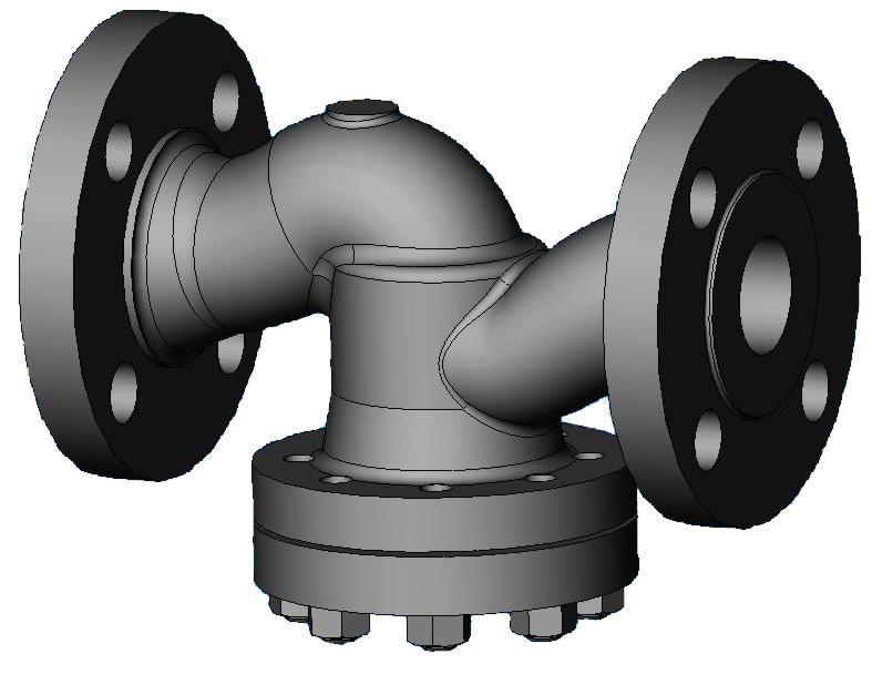 Strainer D30, PN63-160 Catalogue page 436 High-pressure strainer D30 PN 63-160, DN 50 150, T max : 550 C High-pressure strainer D30 with flanges or butt weld ends, with non-asbestos gasket Meets the