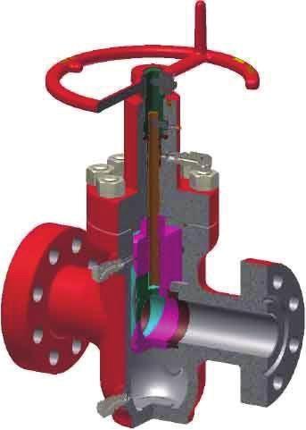 4.Mud Gate Vale Mud gate valve is a kind of valve with rigid gate board, rising valve stem, and flexible seal.