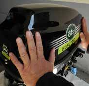 Transporting and Storing 21 CAUTION: Do not use the tilt support lever or knob when trailering the boat. The outboard motor could shake loose from the tilt support and fall.