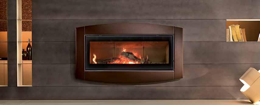 TW120 ZZTT S SURRU: T inear Woodburning Fireplace ight up a feature wall with the TW120, the first woodburning fireplace from Town & ountry, and the first linear wood fireplace made in orth merica.