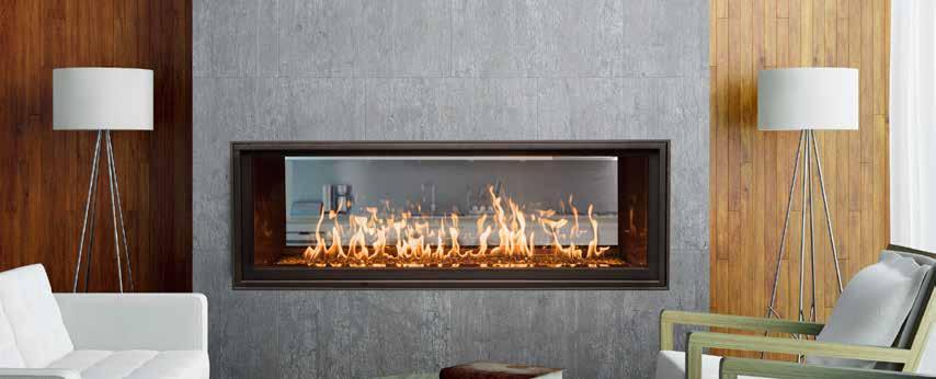 WS54 See-Thru uxury. Style. Sophistication. arge, vibrant Town & ountry signature flames actively dance over the invisible burner of the new WideS54 See Thru to perfectly divide architectural space.