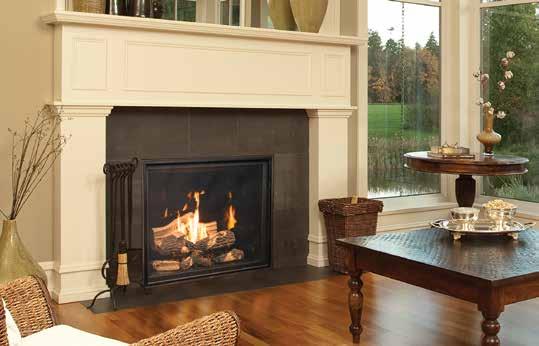 T36/T36 RH refined blend of luxury, bold flames, and design control With Town & ountry s design flexibility behind the glass, T36 & T36 rch gas fireplaces let you recreate the authentic look of a