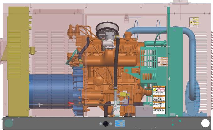ALLOW SUFFICIENT ROOM ON ALL SIDES OF THE GENERATOR FOR MAINTENANCE AND SERVICING.