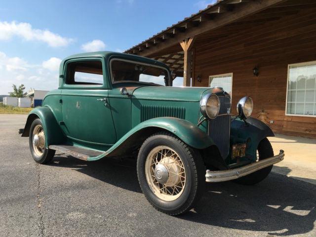 A 1932 coupe in its original condition, available for sale from a seller in Atlanta Hot