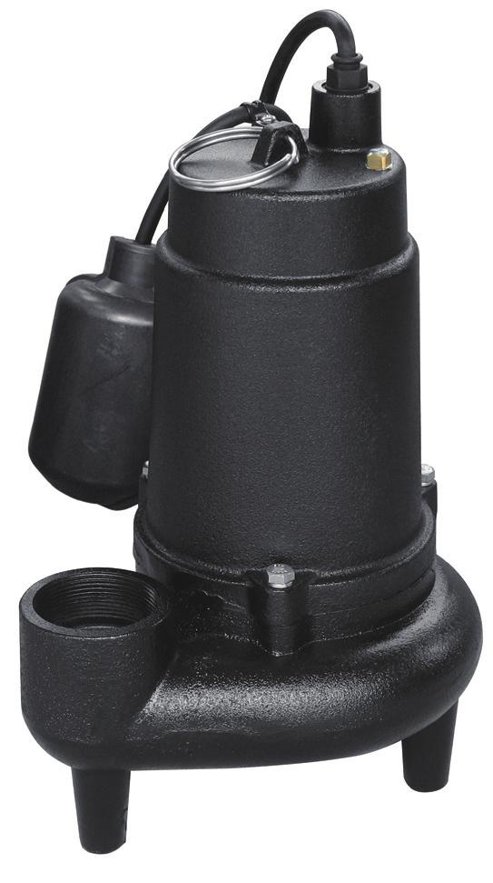 Features: Submersible sewage pump designed for typical raw sewage and typical septic tank/effluent applications.