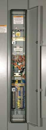Federal Pacific s source-transfer relay is mounted on the switchgear in a separate low-voltage enclosure.