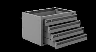Above illustration is for 44NVL 41NVH package includes a 40090 Steel 4 Drawer Cabinet, instead of the 40070 Steel 3 Drawer Cabinet 41NVH PACKAGE 146" WB 40651