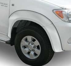 GLACIER WHITE ABS Fender Flares - FRONT 4-PIECE SET ONLY ready to