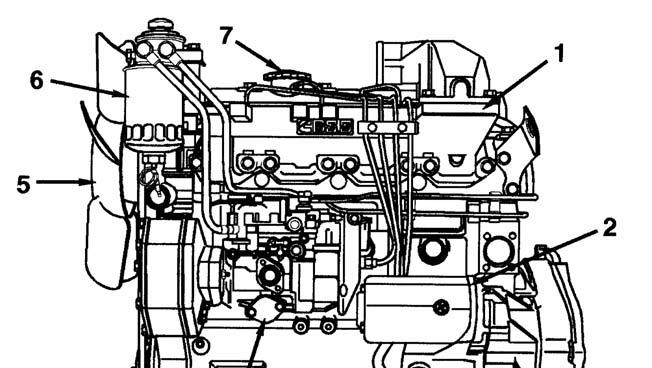 Engine Diagrams Engine Views The following illustrations show the locations of the major external engine