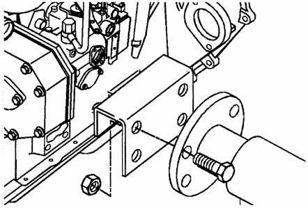 Prepare a stable stand, Part No. 3375193 or 3375194, which will prevent the engine from falling over. Engine Weight (approx.): 255 kg [562 lb] 00900154 Remove the starting motor.