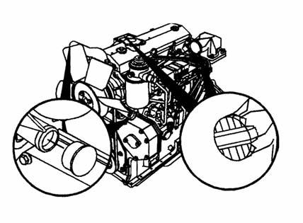 Cover all the engine openings to prevent dirt and debris from entering the engine.