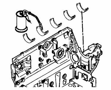 Tappet NOTE: Rotate the engine block so that the cylinder head side is down. Coat the tappet with engine oil and install into the block.