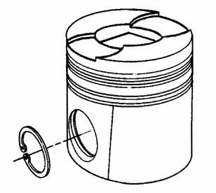 00900223 Install the piston rings on the piston using piston ring tool, Part No. 3823137. NOTE: The rings must be set with the stamped mark near the end facing up.