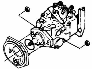 Fuel Injection Pump CAUTION Do not allow dirt or dust to enter the oil and fuel inlet and outlet ports. Severe engine damage will occur if contaminants are allowed to enter the engine.