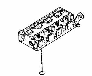 Cylinder Head Assembly NOTE: Coat the stems of the intake and exhaust valves and the inside of the valve guides with engine oil.
