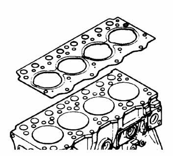 CAUTION Remove all carbon and dirt from the contact surfaces of the cylinder block and the cylinder head. Remove all burrs and damage, and clean out all the dirt from inside the cylinder block.