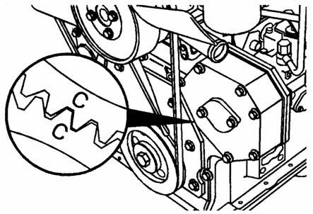 The MEASURING DEVICE method, which is used when a repaired or replaced injection pump is installed on the engine. Checking and Adjusting with the Match Mark Alignment Method 14900070 NOTE: Set the No.