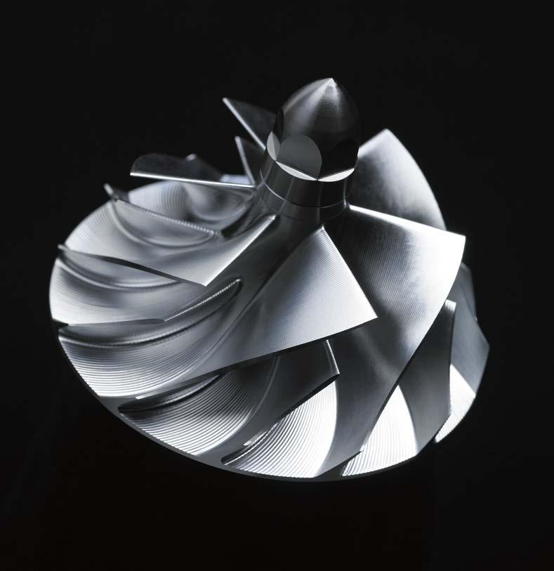 THE QUEST FOR POWER * Impeller is formed from a forged aluminium block using a 5-axis CNC machining centre to ensure high precision and high durability.