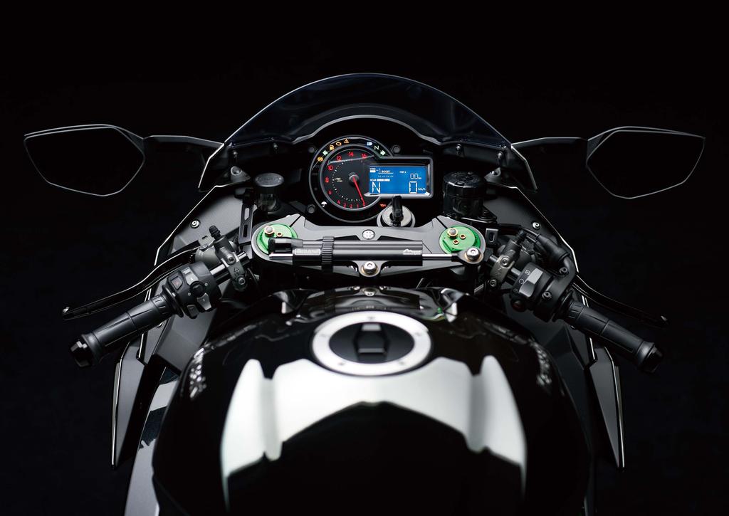 MAN-MACHINE INTERFACE Although the Ninja H2 s high performance cannot be denied, since it was not intended to be a race bike designed to turn quick lap times as efficiently as possible, it did not