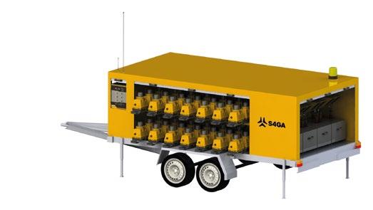 PORTABLE AIRFIELD LIGHTING TRAILER FOR MILITARY AND CIVIL CONTROL & MONITORING UNIT LOW BATTERY SMS